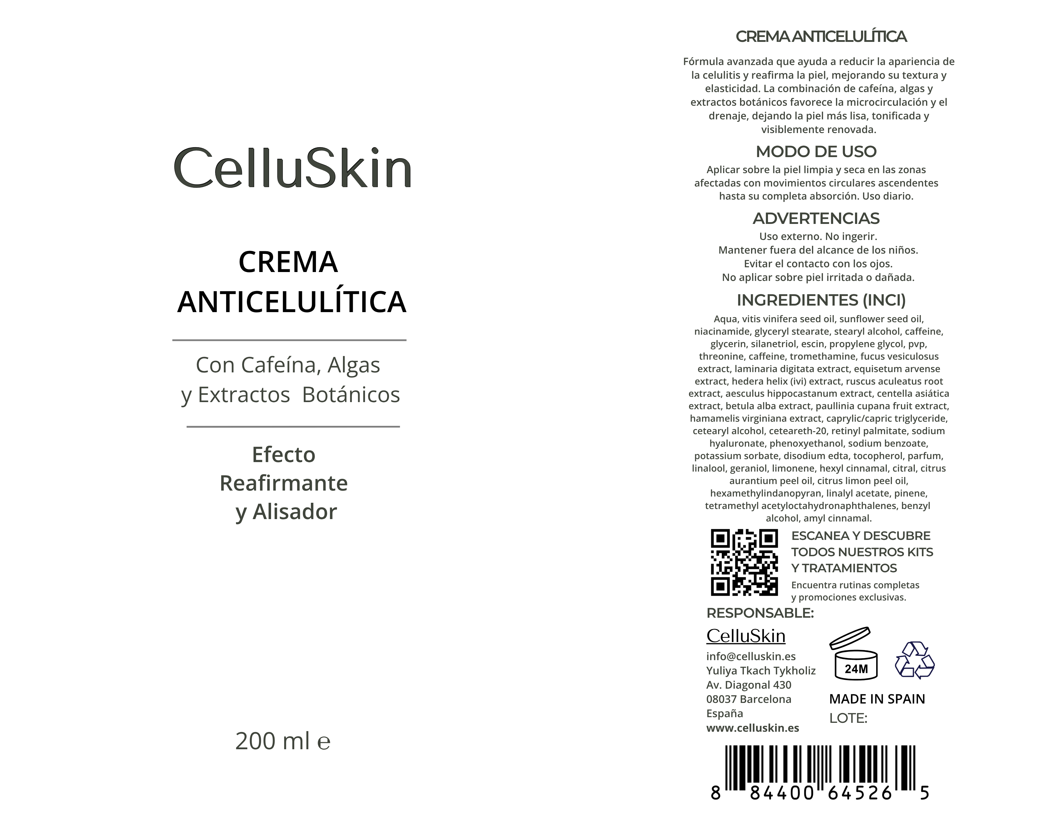 Crema anticelulitica con 14 plantas medicinales