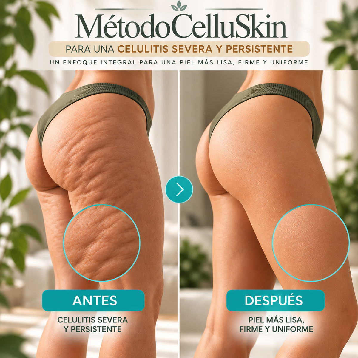 Método CelluSkin para Celulitis Rebelde. Pack de 6 productos.