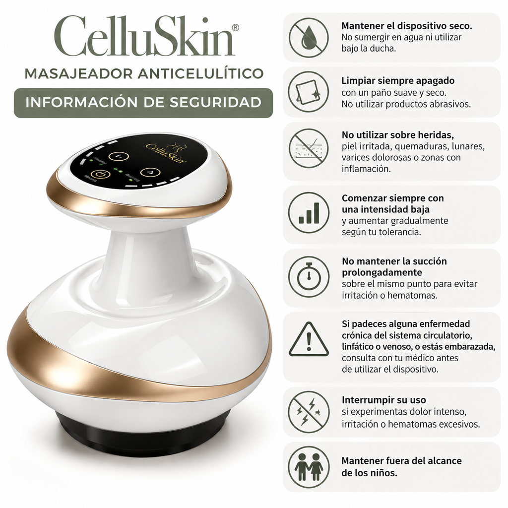 Método CelluSkin para Celulitis Rebelde. Pack de 6 productos.