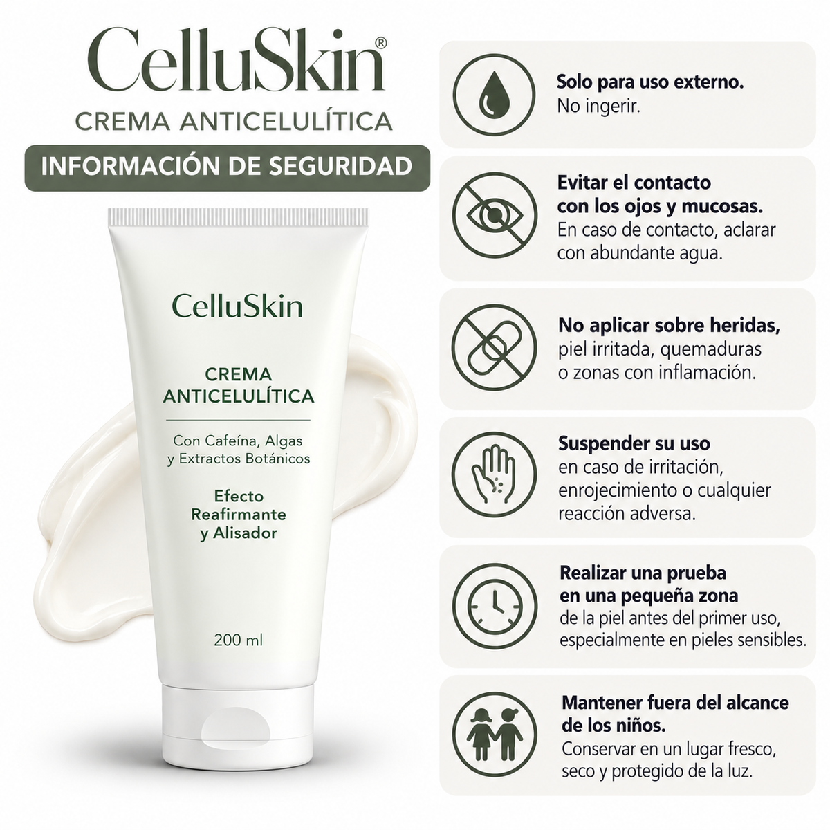 Método CelluSkin para Celulitis Rebelde. Pack de 6 productos.