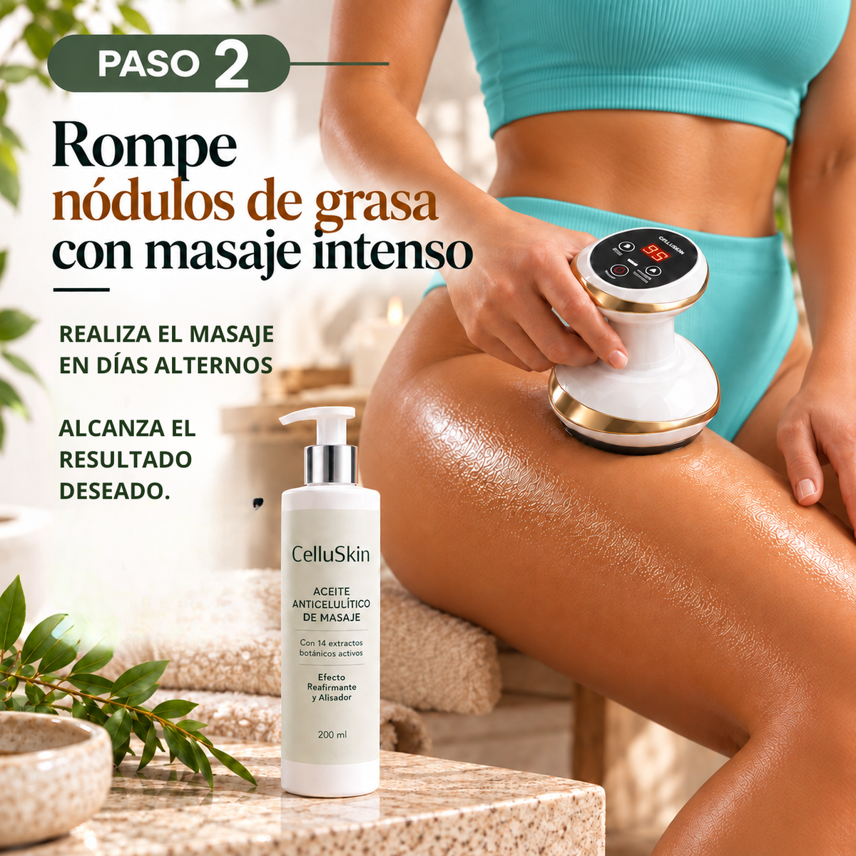 Método CelluSkin para Celulitis Rebelde. Pack de 6 productos.
