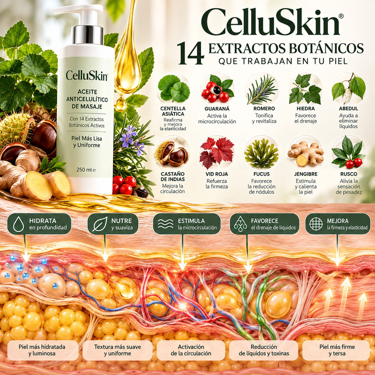Aceite Anticelulítico de Masaje CelluSkin