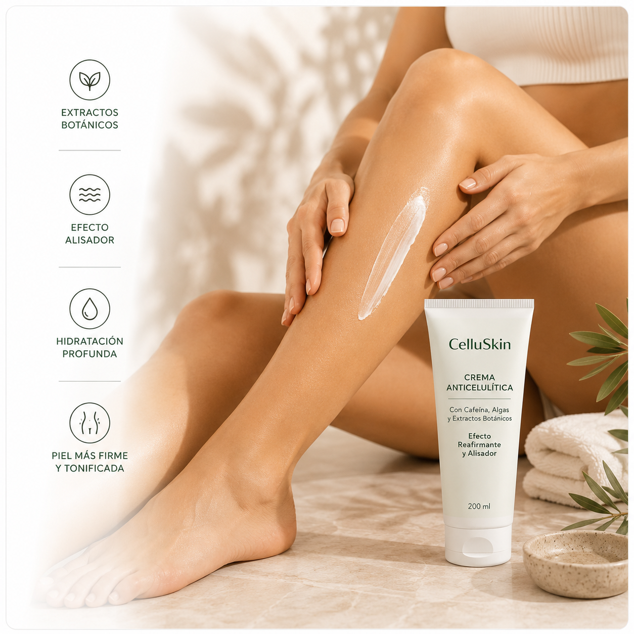Crema anticelulitica con 14 plantas medicinales